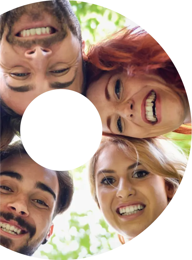 Happy friends